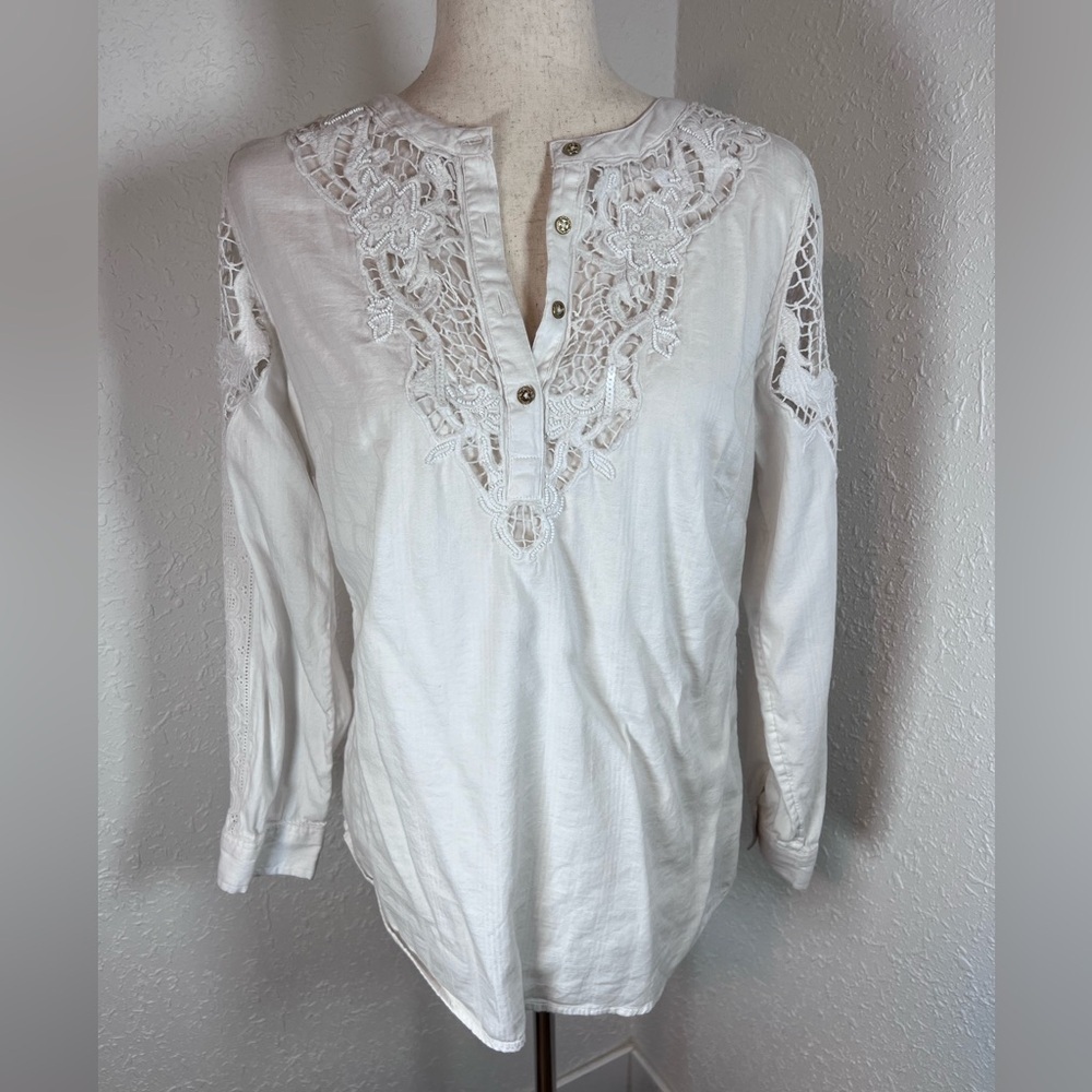 Chico’s Embroidered Pullover Blouse - Picture 3 of 10